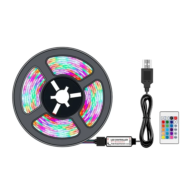 

5V USB SMD 2835 RGB Bluetooth/ir TV background lighting flexible stripe 3key neon light LED strip lights