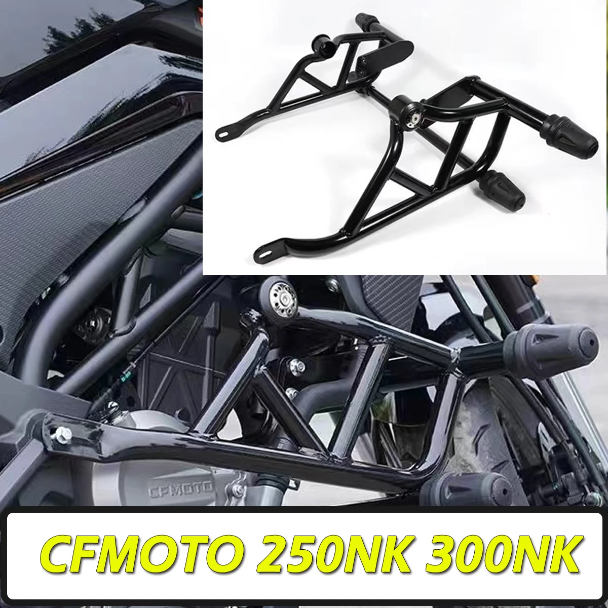 

Motorcycle anti fall bar 250NK bumper front bumper stunt competitive bar engine protection bracket Fit For CFMOTO 300NK 250NK