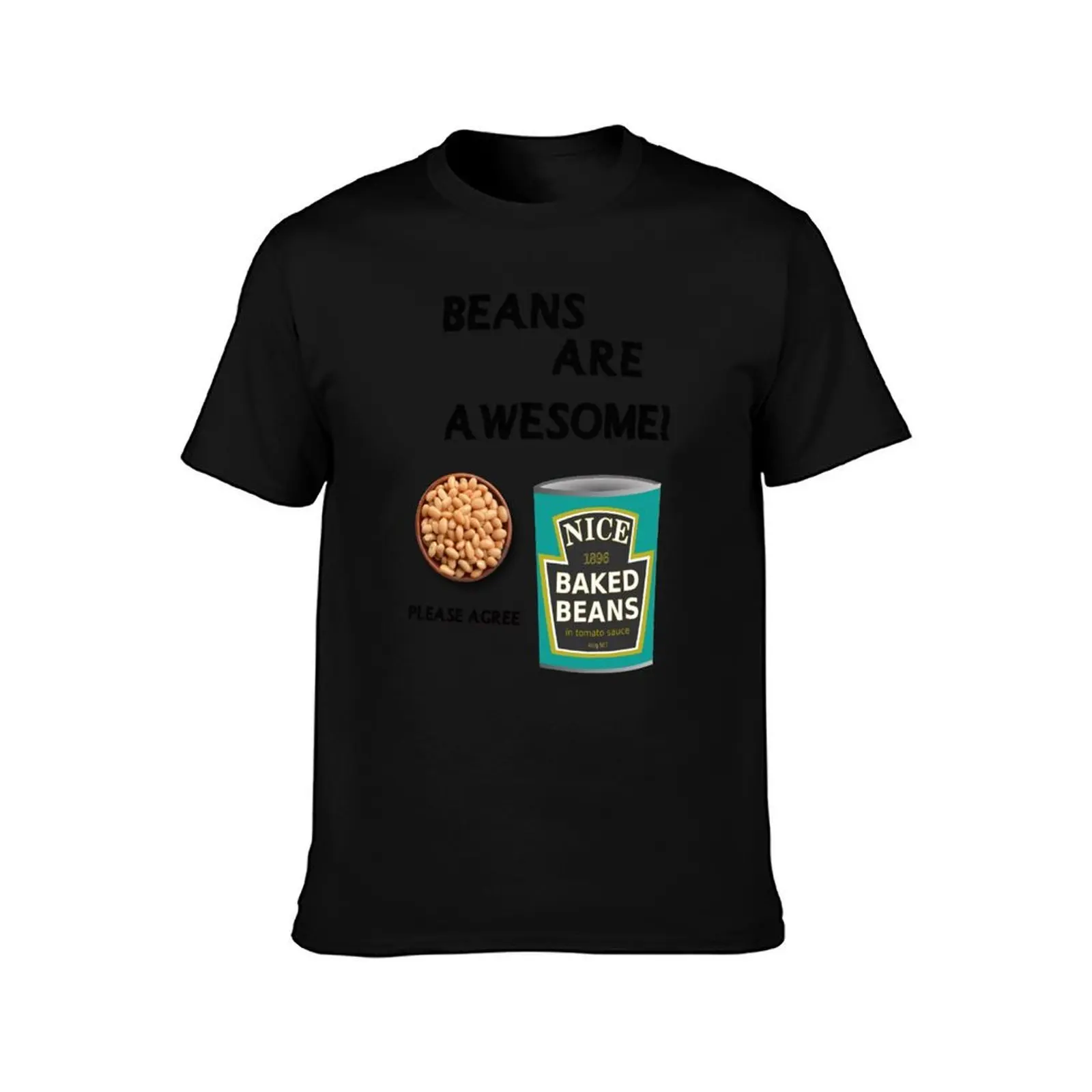 Bean club T-Shirt, Summer Casual Cotton Tee, Oversized Streetwear Tops, Vintage Graphic Print, Loose Fit Short Sleeve