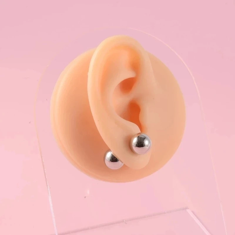 1Pair Nipple Clip and Studs Magnet Orbs Personal Fake Nipple Piercing Ring Powerful Magnet Non Piercing Giant Magnet Balls Women - view 5