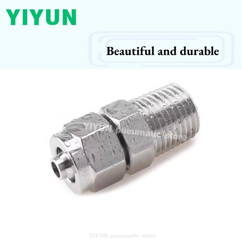 Stainless steel 304 joint M5 M6 M8 10X1 14X1.5 20X1.5 1/8 1/4 1/2 3/8 3/4 Quickly twist and lock the connector Pneumatic tool