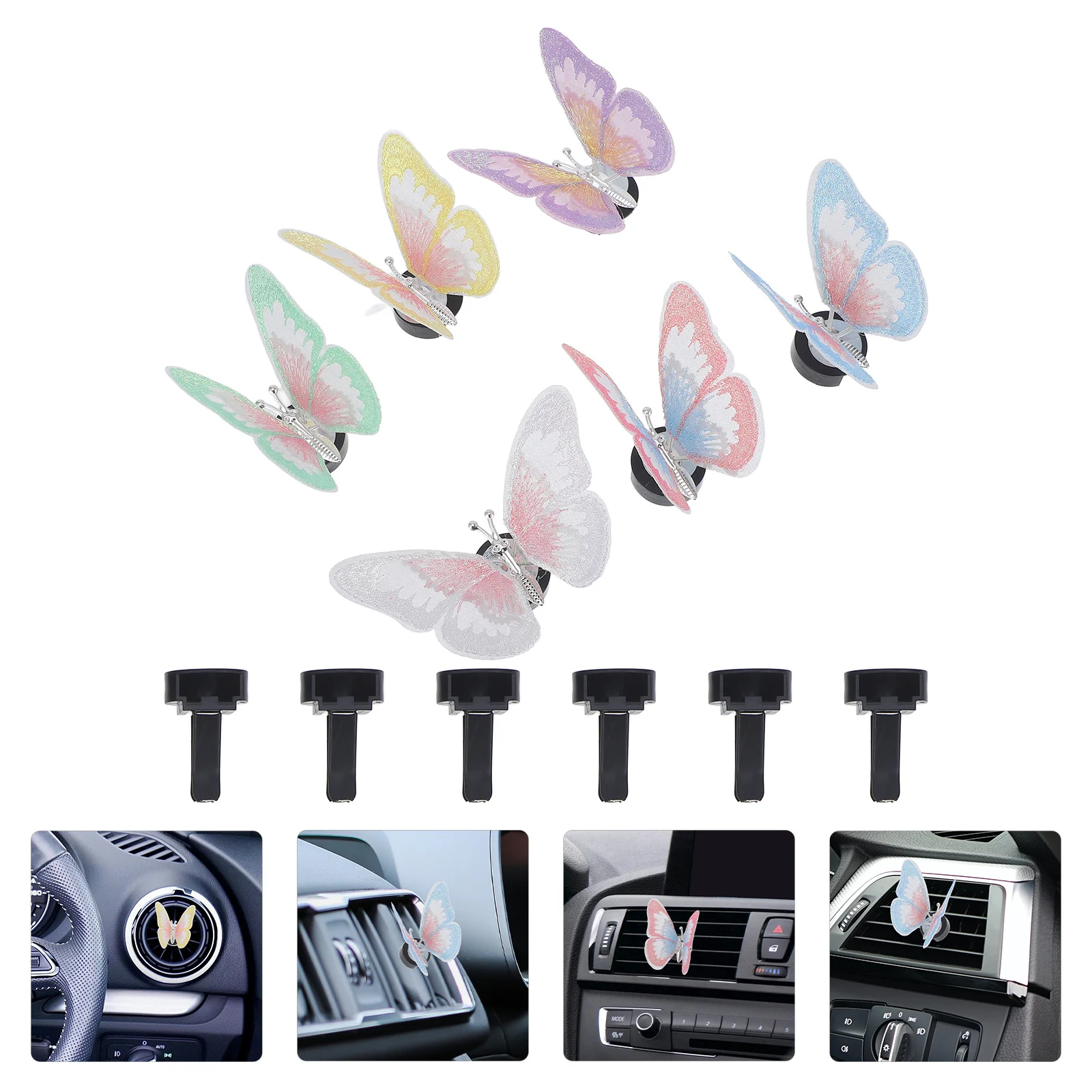

6pcs Freshener Air Air Vent Freshener Clip Car Outlet Vent Car Outlet Decoration Clips Clips Interior Accessories
