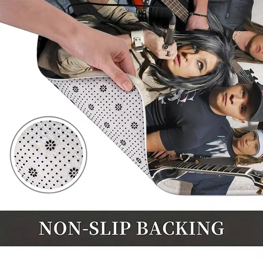 POP-ROCK T-Tokio Hotel Short Plush Bathroom Door Mat, Hallway Decor Rug, Home Entry Welcome Floor Mat