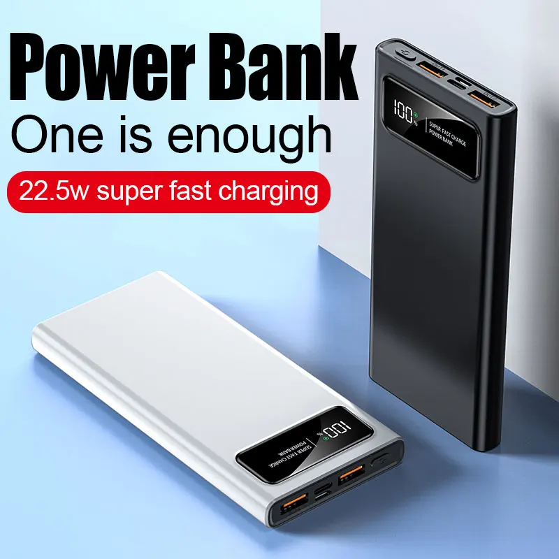 

10000mAh Power Bank 22.5W Super Fast Charger Large Capacity Mobile Power Portable External Battery for iPhone Samsung New
