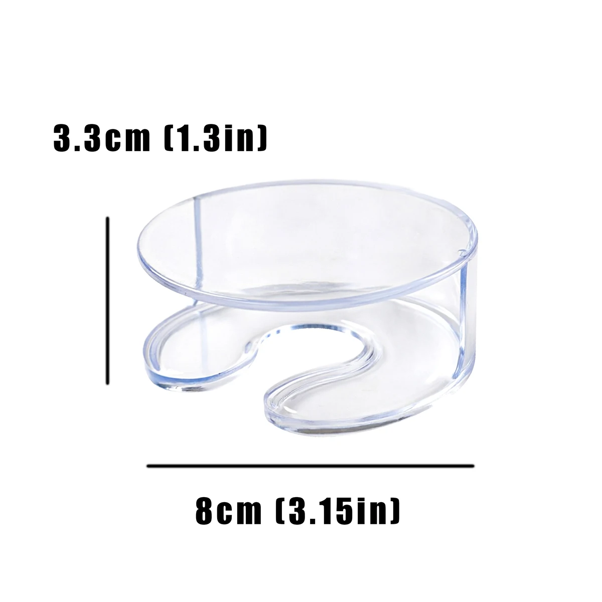 Under-Cabinet Clear Stemware Holder, Hanging Rack For Wine Glasses—Screw-Free And Drill-Free Storage Organizer (1-Piece Set)