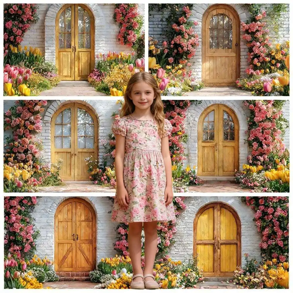 

Easter Cottage Spring Photography Backdrop Kids Baby Photocall Decor Child Garden Little House Festival Photo Studio Background