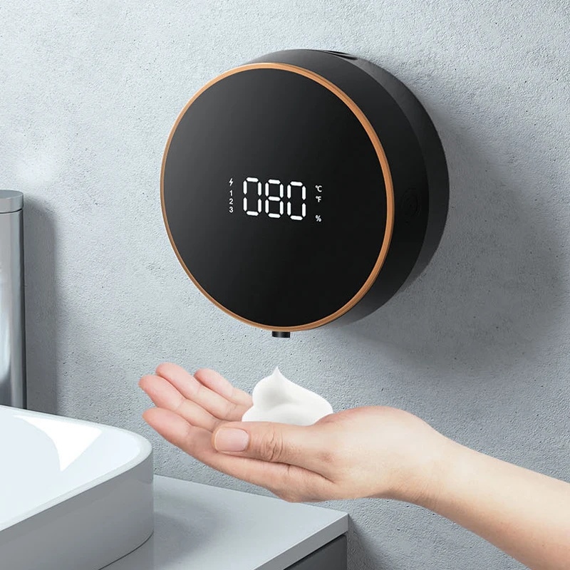 

Настенное крепление, автоматические дозаторы пенного мыла, светодиодный дисплей температуры, электрический бесконтактный датчик, дозаторы пены для жидкости для дома