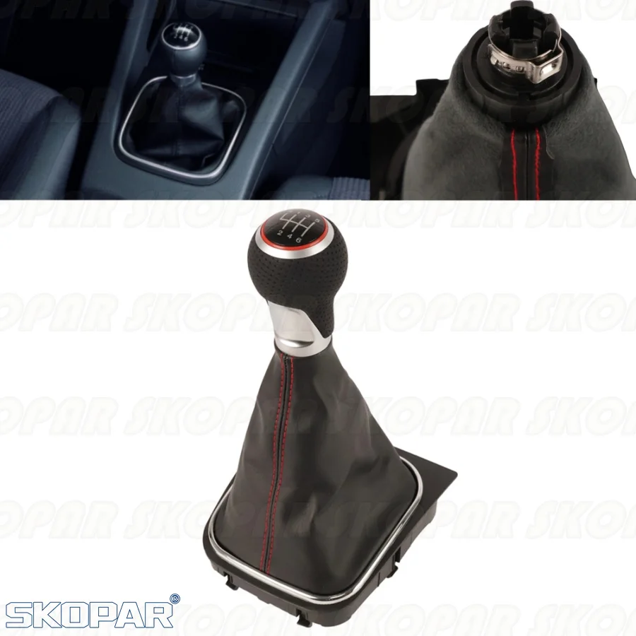 Para VW Jetta GLI MK5 MK6 Golf variante Jetta Sportwagon 2007 2008 2009 2010 2011 2012 2013 2014 6 velocidades engranaje PU perilla de cambio de arranque