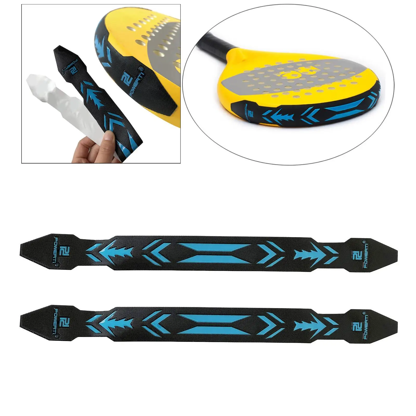 3D Paddle Tennis Tape Head Protector, Raquete De Tênis De Praia, Paddleball Guard, 2x