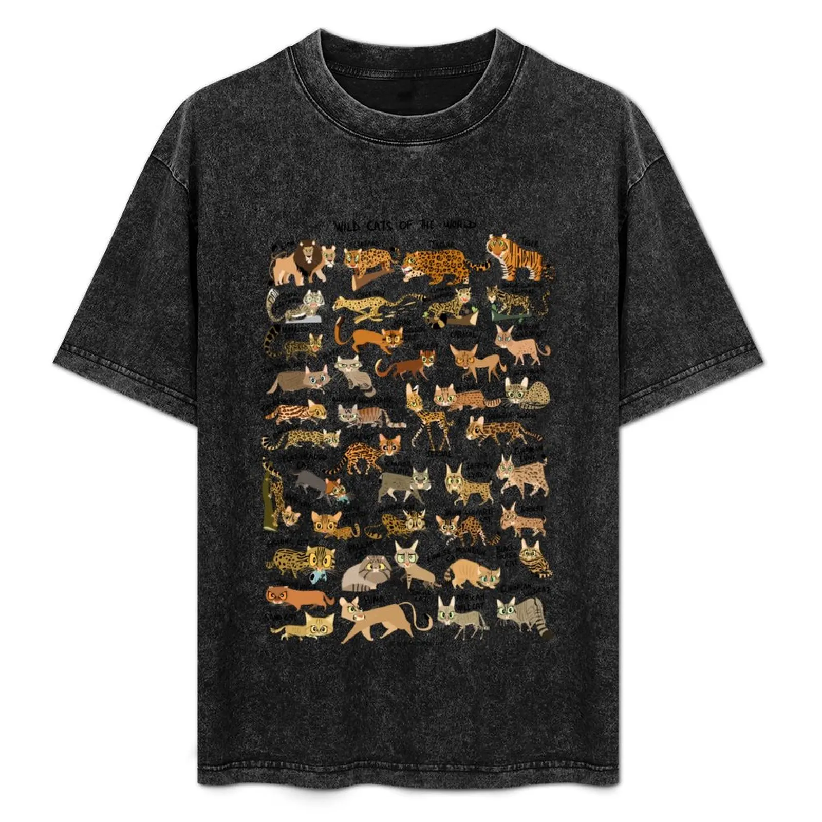 

Wild Cats of the World T-Shirt Comfortable Workout Short Sleeve Shirt