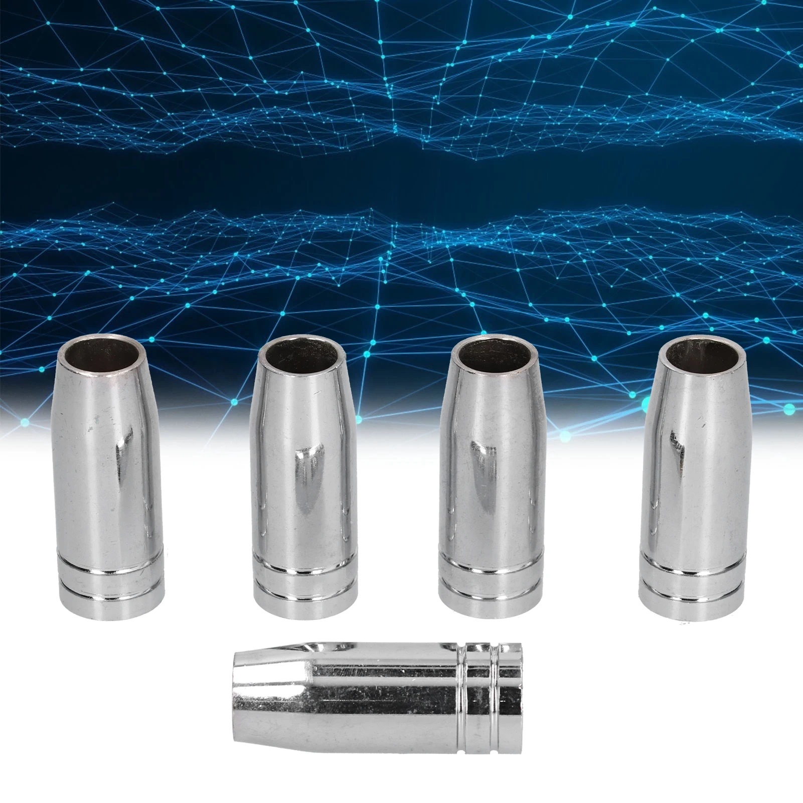 5 قطعة فوهة بندقية لحام النحاس مخروطي درع كأس شعلة لحام الفوهات اعتماد تصميم أكثر سمكا 25AK MIG MAG شعلة لحام المواد الاستهلاكية