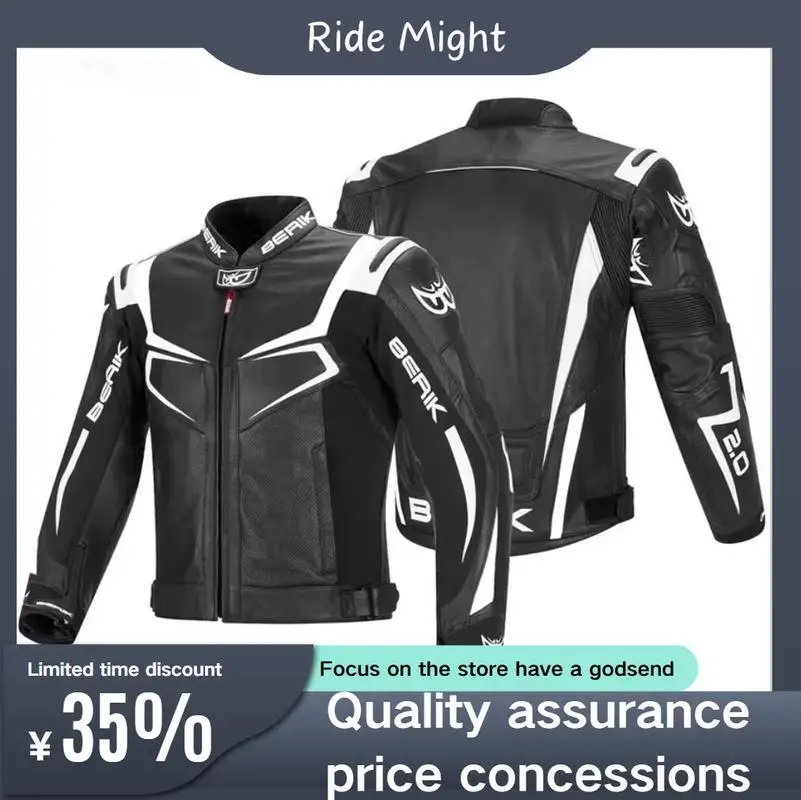 Men'S Motorcycle Leather Jacket Anti Fall Racing Suit Four Season Knight Equipment Phantom Imported Buffalo Leather  Ce2 Level