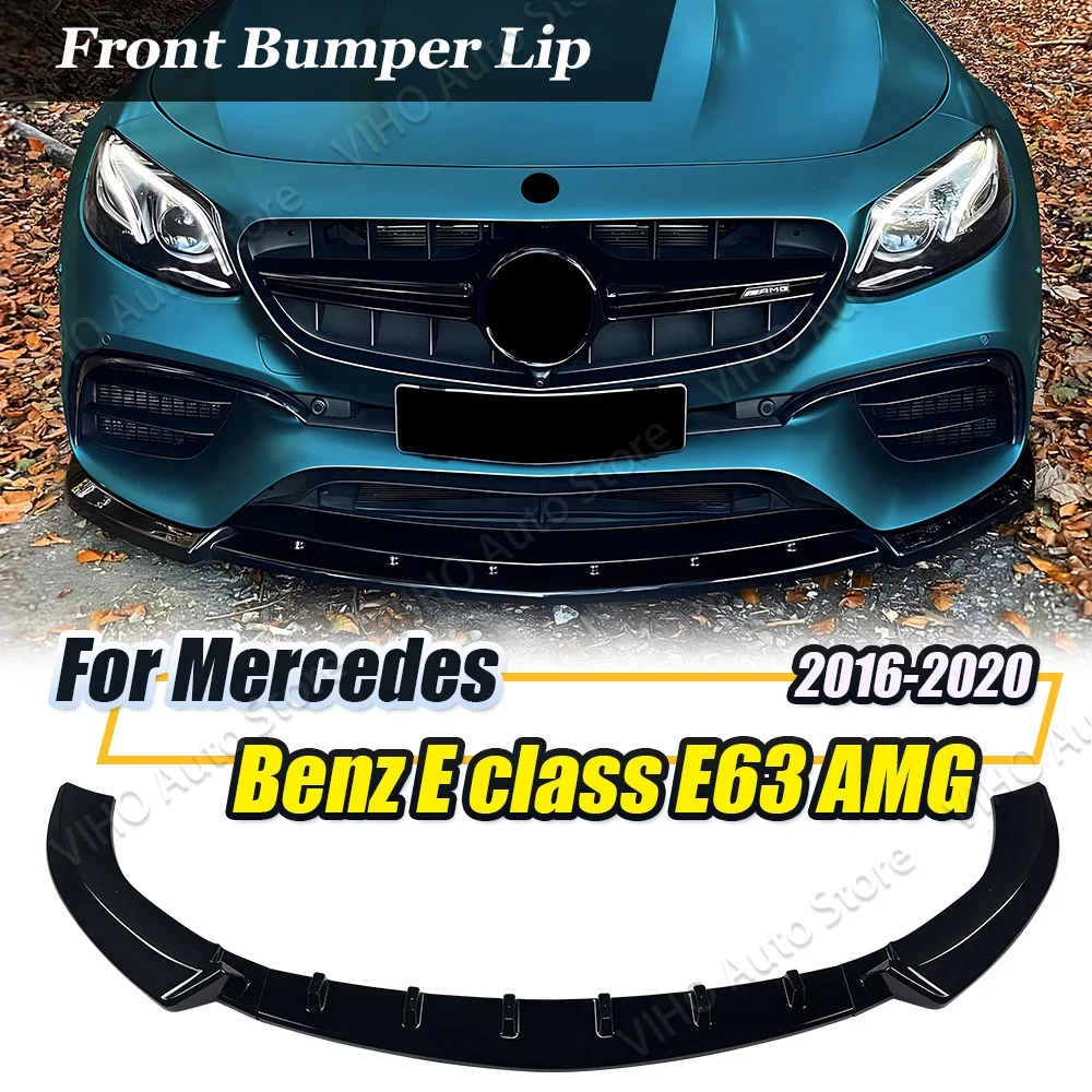 

For Mercedes Benz E-Class W213 E63 AMG 2016-2020 Car Front Bumper Lip Spoiler Trim Lower Splitter Diffuser Body Kits