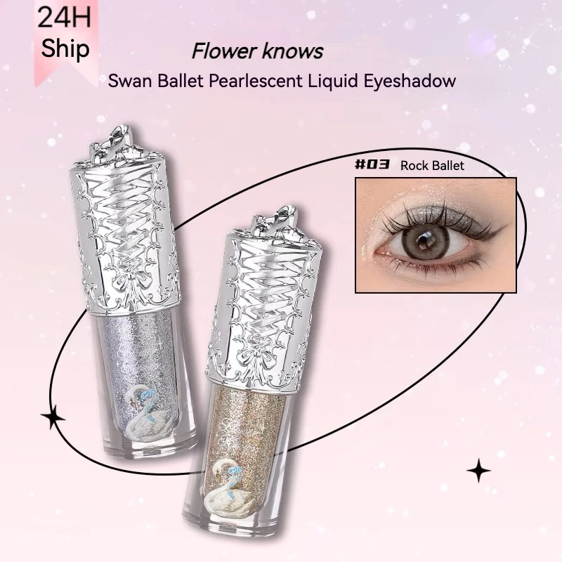 Flower Knows Swan Ballet Liquid Eye Shadow Brightening Fine Shining Crystal Explosion Explosive Flash  Sparkling Pearl