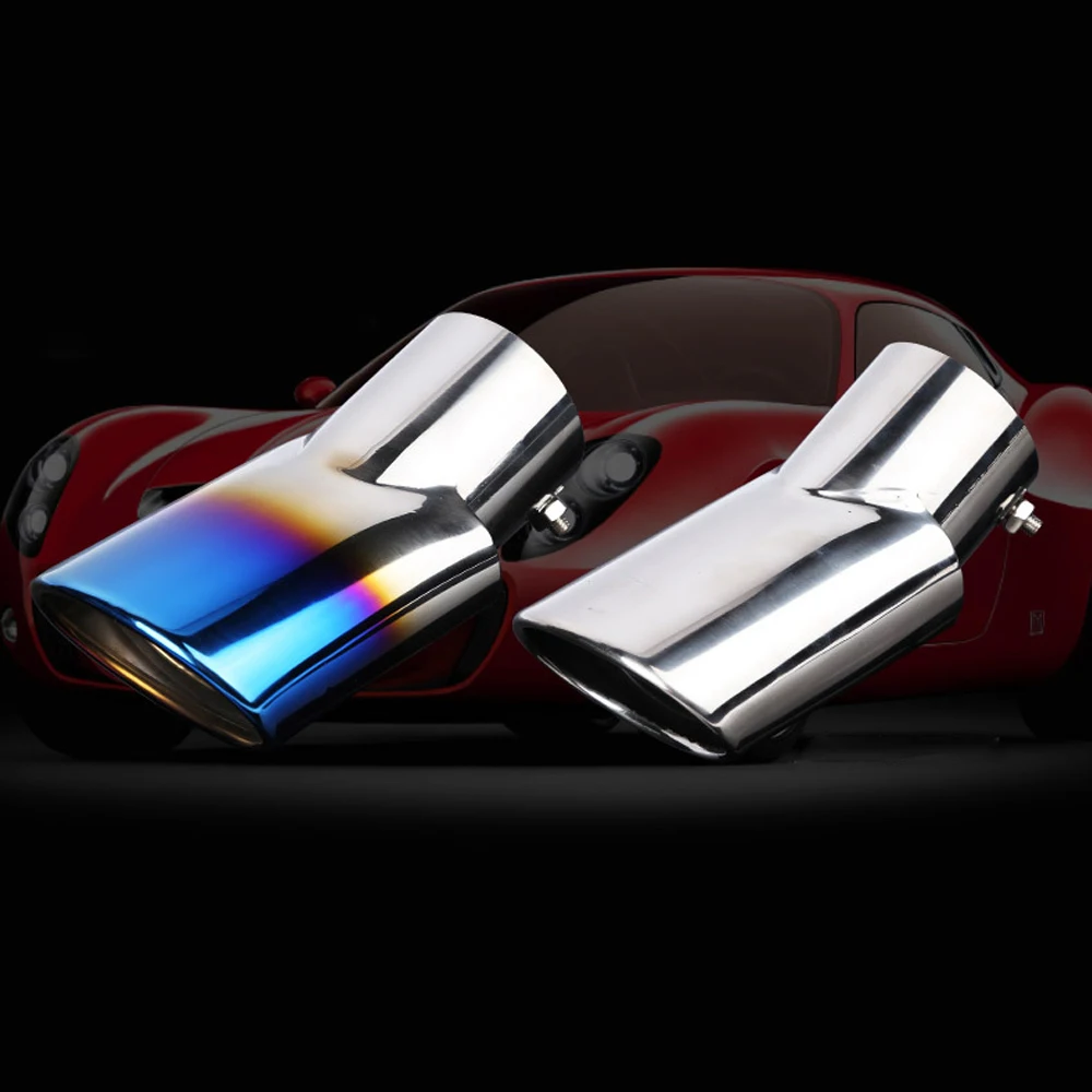 1 قطعة 76 مللي متر سيارة الفولاذ المقاوم للصدأ الخمار الخمار مناسبة ل CRV لاند روفر IX35 سيارة الخمار الذيل الحلق تعديل