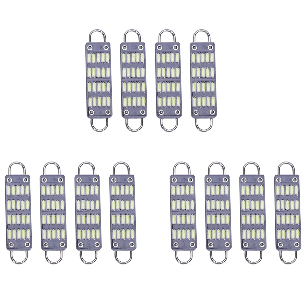 Bulb 44mm Bright White Festoon LED Bulb,20 Smd Rigid Loop 1.73 Inch Interior Dome Map LED Lights 561 562 567,Pack of 12