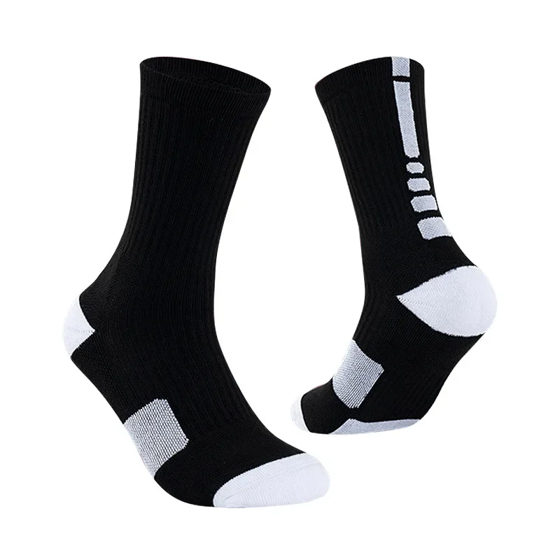 Elite NBA Calcetines de entrenamiento engrosados Calcetines deportivos con parte inferior de toalla a media pantorrilla Calcetines prácticos absorbentes de estilo americano para hombres y mujeres