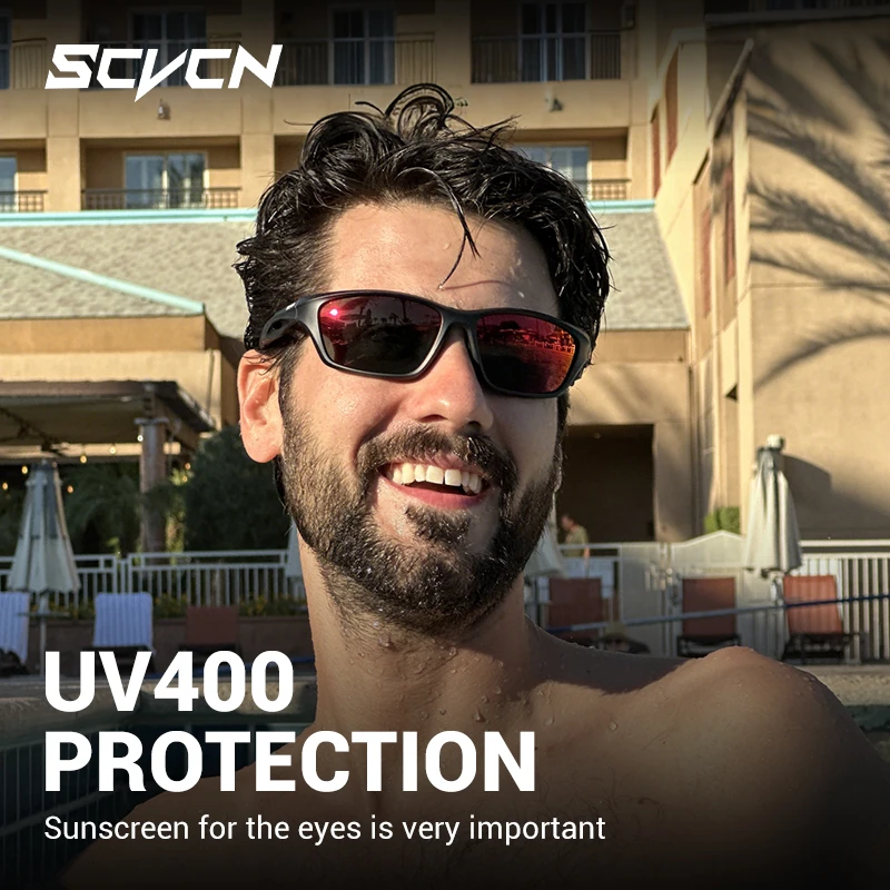 SCVCN Outdoor Polarisierte Brillen Wandern Angeln Gläser UV400 Schutz Sport Brille Männer Frauen Reiten Fahren Sonnenbrille