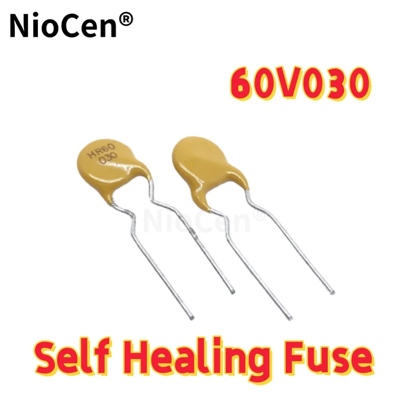 

(50 шт.) Высококачественный предохранитель с самовосстановлением 60V030, компонент предохранителя 300MA, непосредственно вставляется в предохранитель 72V0.3A.