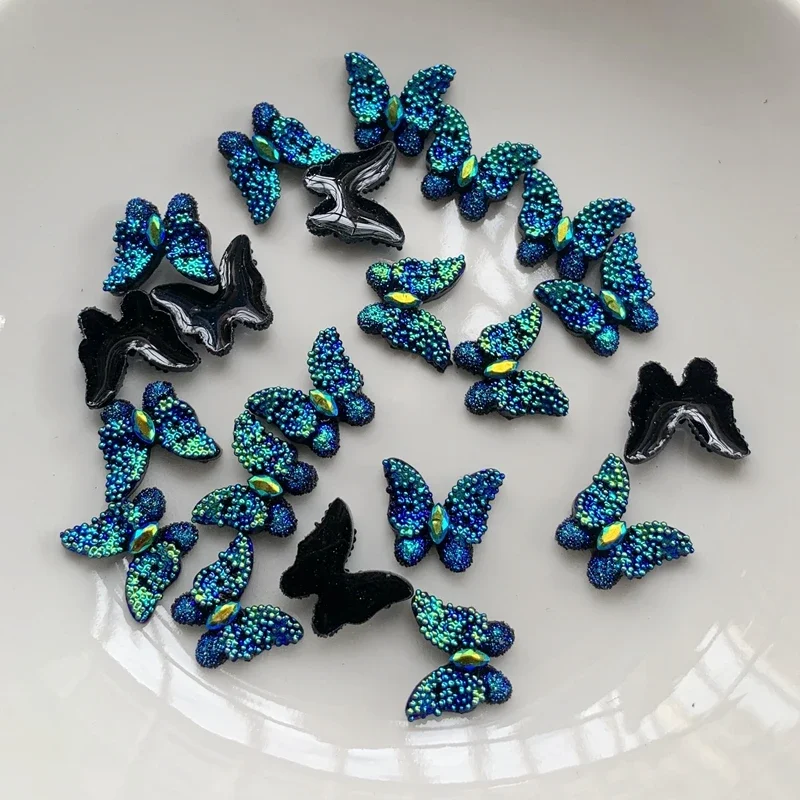 10mm*12mm lovely butterfly resin rhinestone DIY scrapbook jewelry ornament butterfly rhinestone