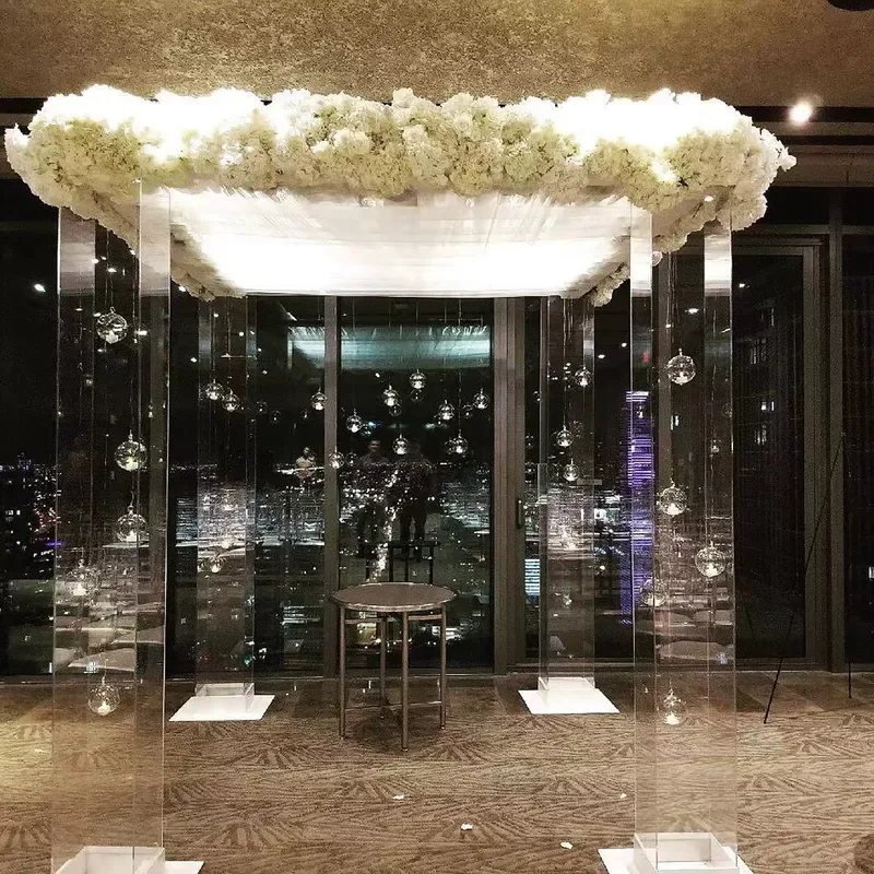 White Metal Arch for Wedding Stage Background Decoration Event Party Ceremony Backdrop Stand Floral Display Frame Structure