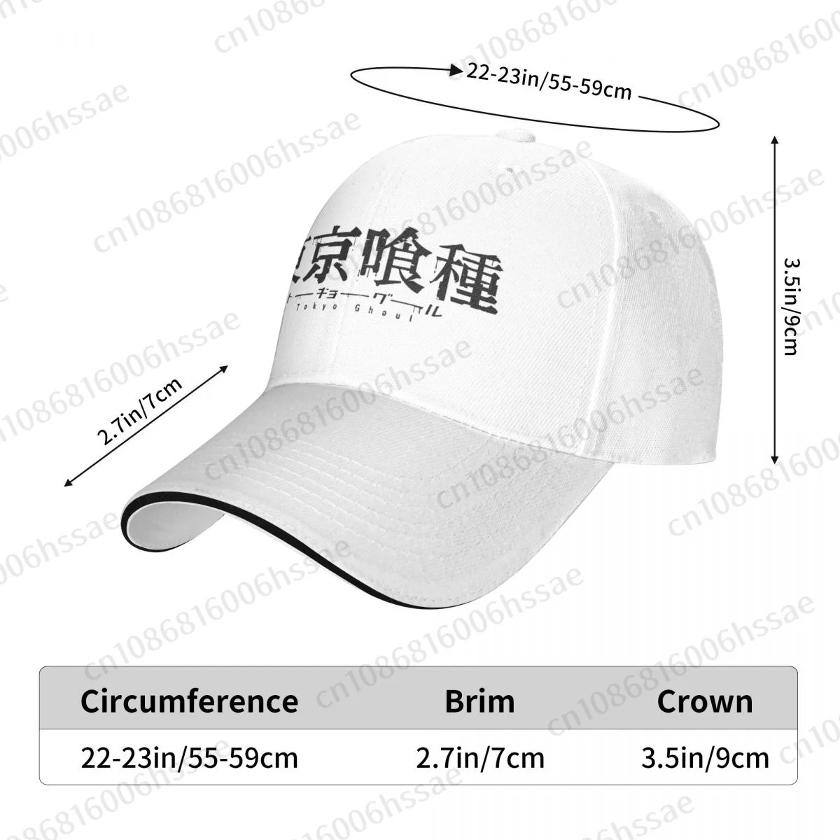 Anime Ken Kaneki Tokyo Ghoul Baseball Caps Hip Hop Sandwich Cap Men Women Adjustable Outdoor Sport Hats