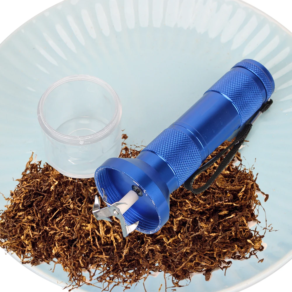Electrical Herb Chopper Crusher Torch Shape Metal Tobacco Grinder Cigarette Accessories Crank Spice Muller Machine