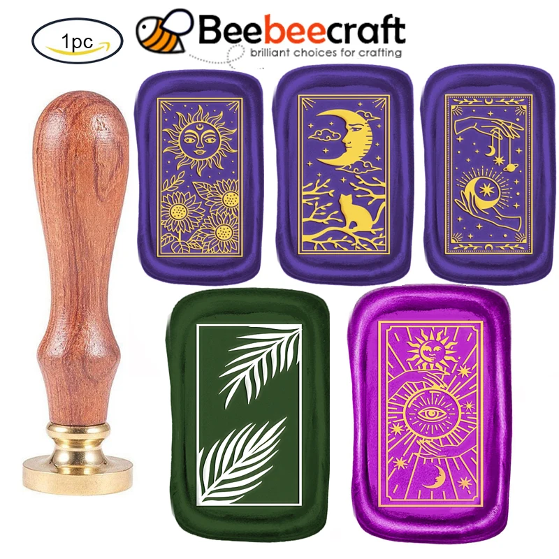 1PC Wax Seal Stamp Set Sealing Wax Stamp Brass Head Wood Handle Retro Removable Rectangle Sunflower 9x4.5x2.3cm Head: 45x23mm solid wood retro barber shop mirror hair salon mirror table wall mounted makeup single side mirror frame hair salon landing tool