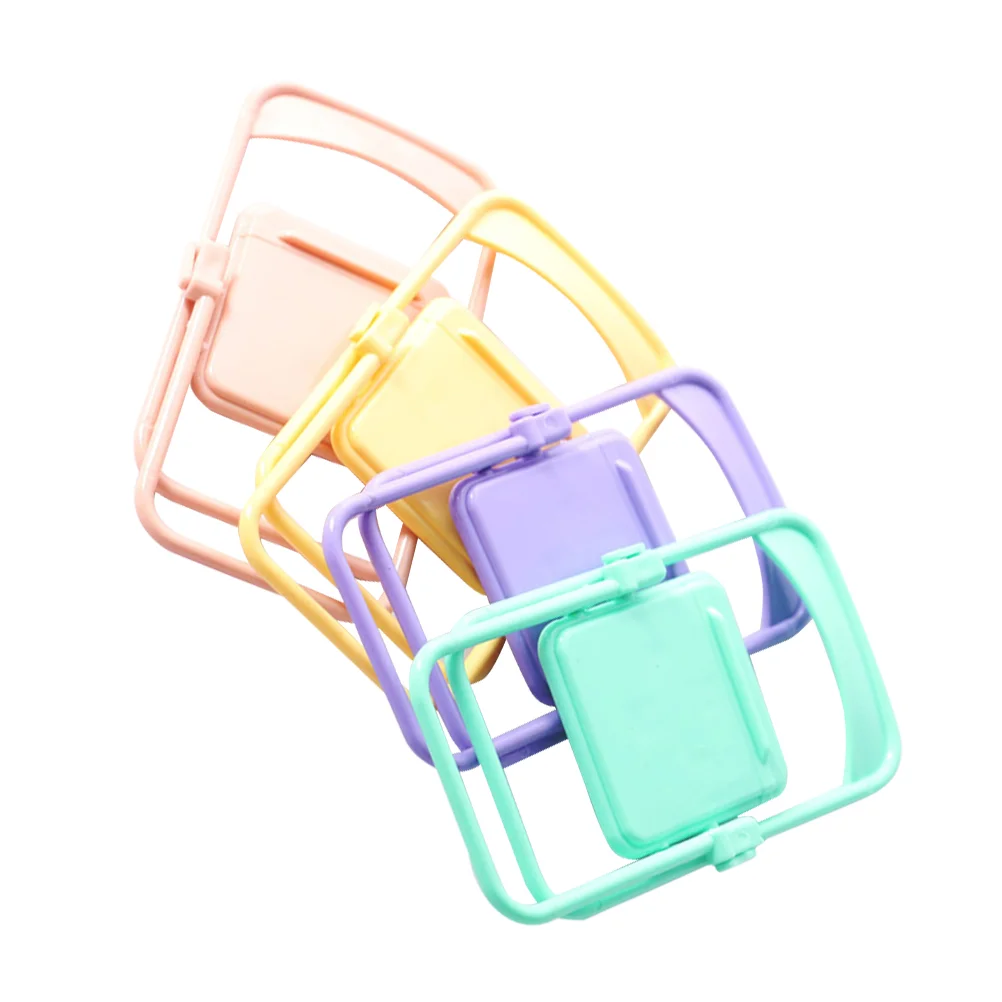 4 Pcs Foldable Miniature Chairs Dollhouse Accessories 1:12 Scale Green Yellow Kids Toys Scene Creation Mini