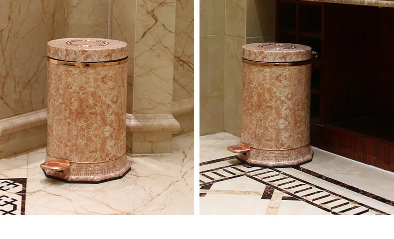 European garbage can, household light luxury, high-end foot pedals, living room, high-value bedroom, toilet, and bathroom covere