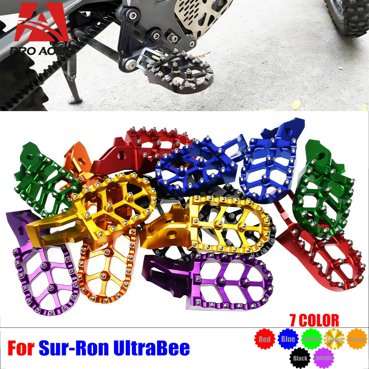 

For Ultrabee Surron Ultra Bee Footpeg Footpedal Footrest Foot Pegs Off-Road Electric Vehicle Motorcycle Accessories