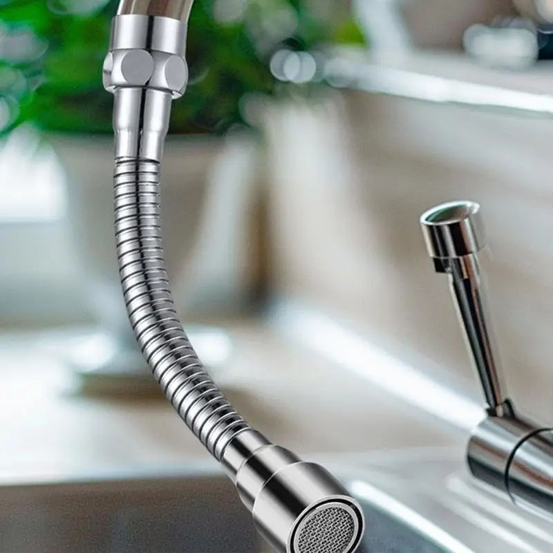 Faucet Extender Hose Stainless Steel Bathroom Faucet Extender 360-Degree Rotation Drink Water Faucet Leak-Proof For Outdoor