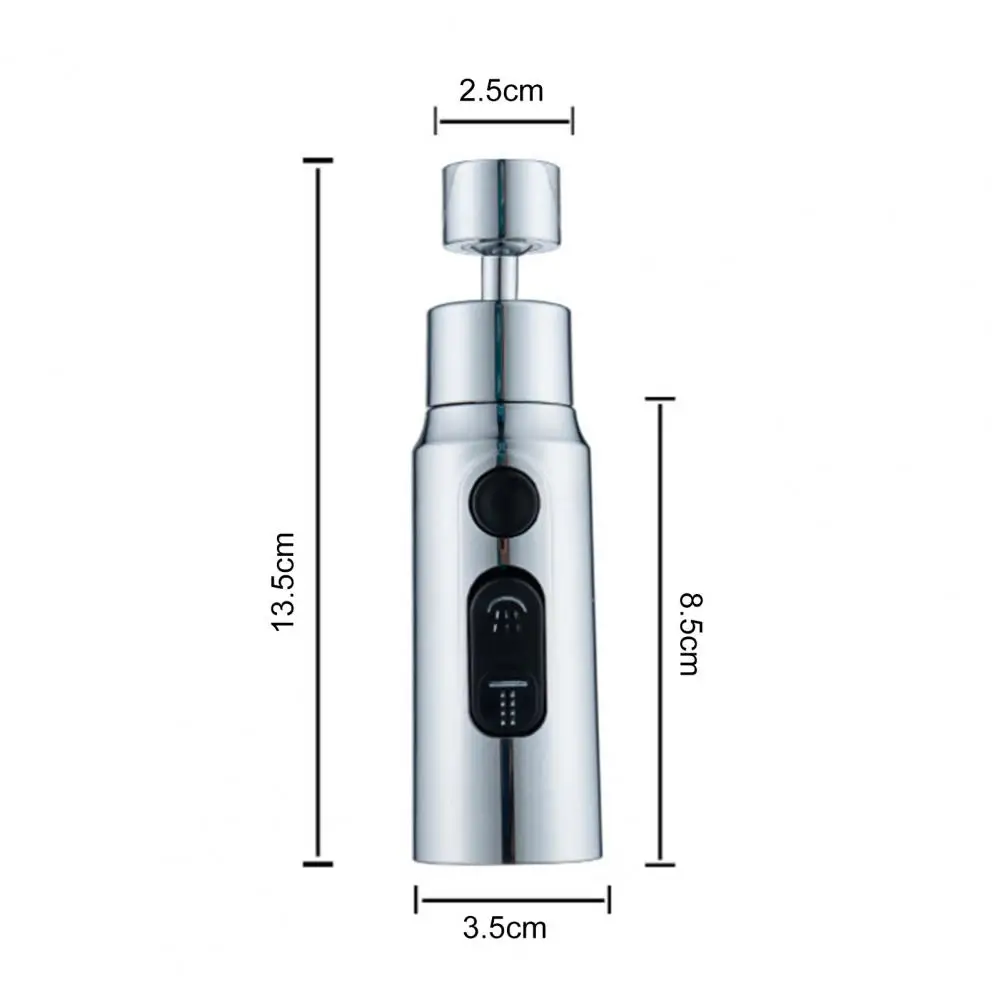 Solid Brass Faucet Extender Kitchen Faucet Extender Aerator 3-function Splash Proof Spout 360 Degree Swivel Tap Spray Head
