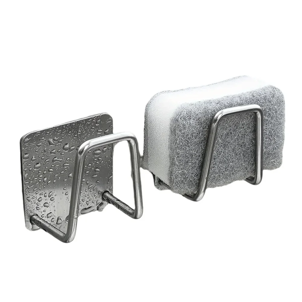 1/5Pcs Kitchen Sponges Holder Stainless Steel Sink Sponges Drain Drying Rack Se…