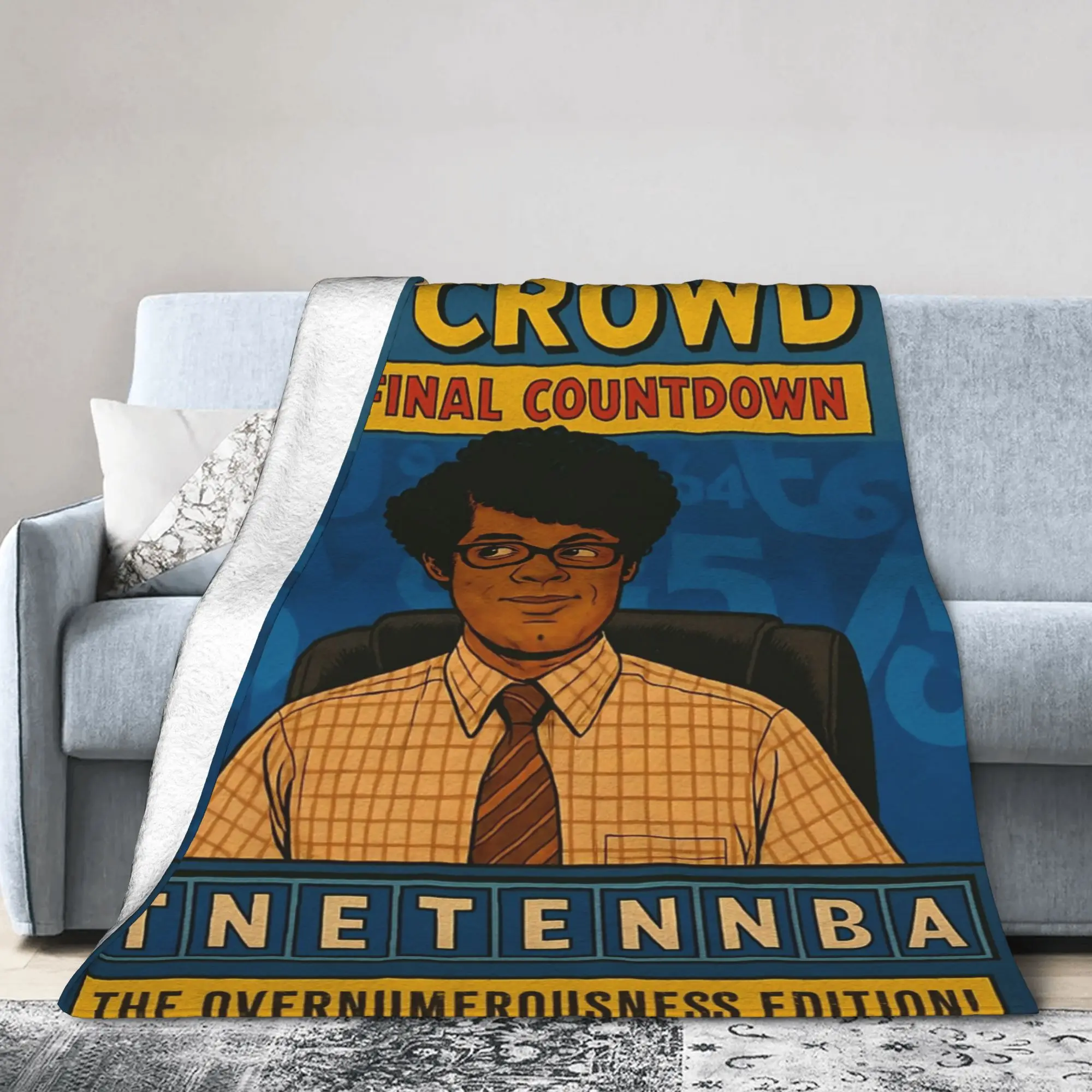 The IT Crowd Countdown Blanket Fleece Print  Breathable Soft Throw Blanket for Bed Travel Bedspread
