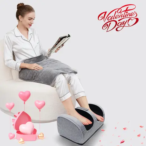 Machine de massage des pieds, pétrissage des pieds, masseur de jambes, chauffage électrique, machine de jambes à domicile, cadeaux de noël, cadeaux de saint-valentin, M