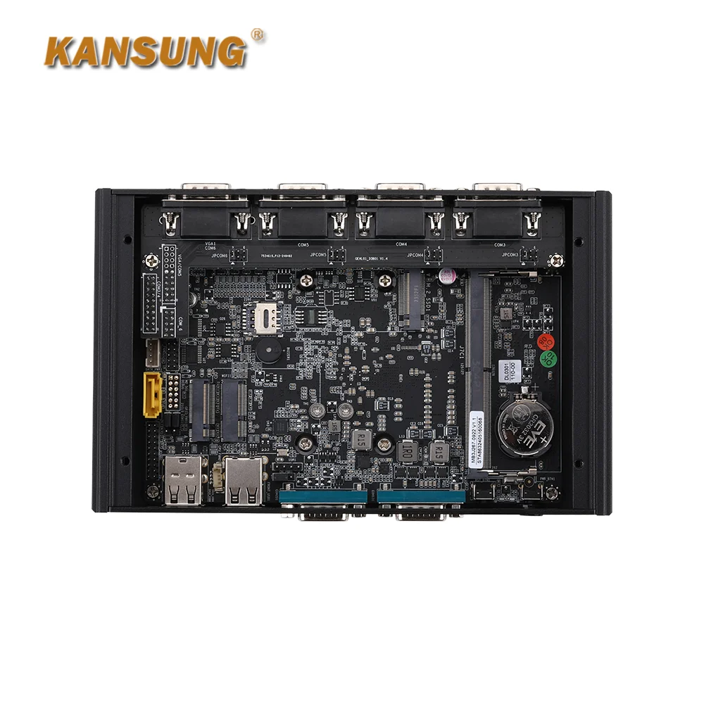 Четырехъядерный безвентиляторный мини-ПК Kansung Alder Lake N100 2*2,5 Gibabit Lan K10922X 6 COM промышленный компьютер