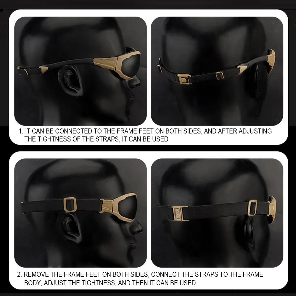 Gafas tácticas polarizadas UV con protección para airsoft y moto - imagen 5