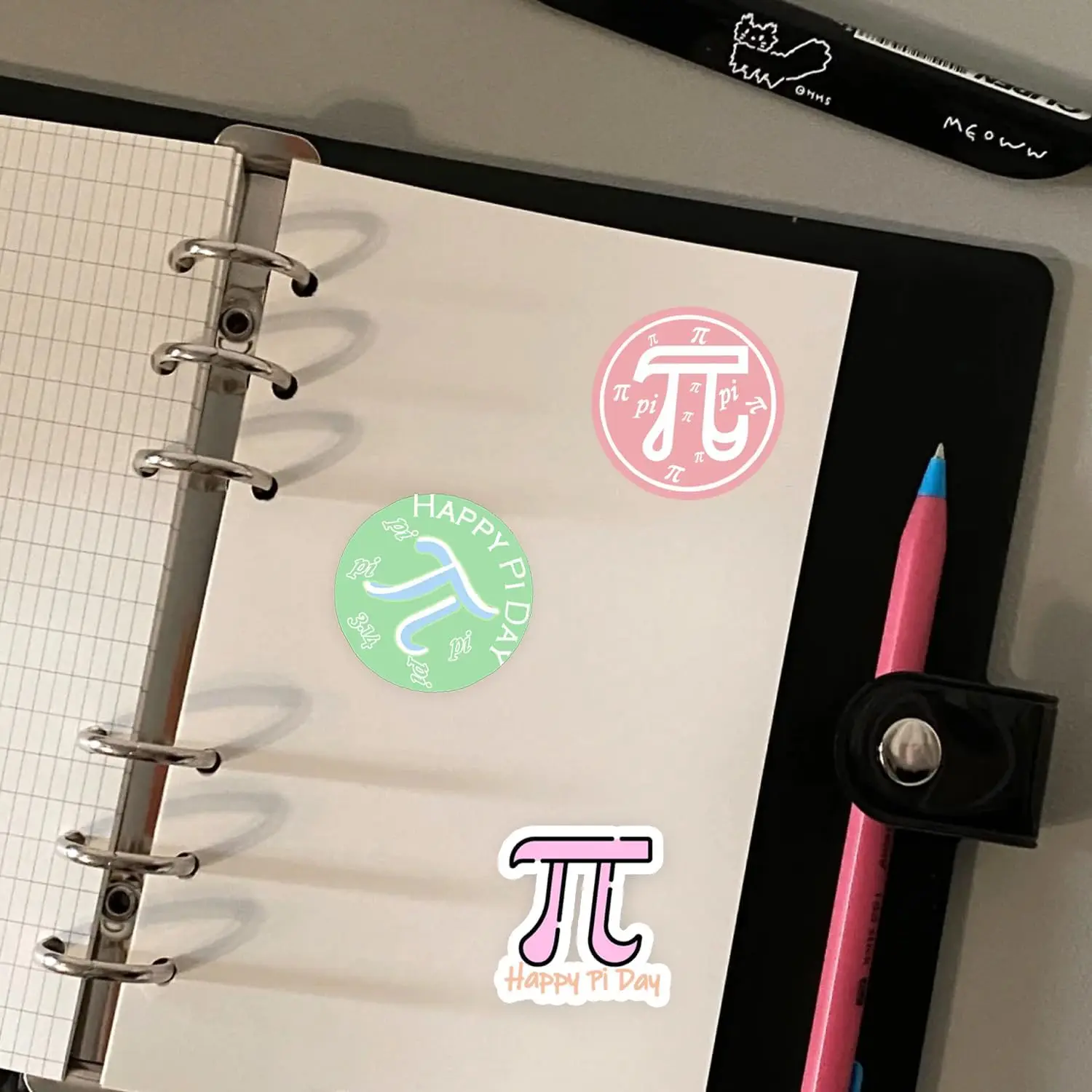 500 Pcs Pi Day Stickers 2 Inch March 14th π Day Sticker Math Theme π Self-Adhesive Sticker