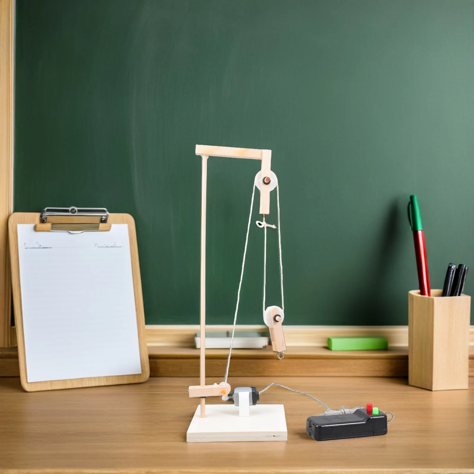 Hausgemachte Riemenscheiben-Set, Physik-Experiment, Block, mechanische Riemenscheiben, kleine Kits, wissenschaftliches Lernspielzeug, Werkzeug, Bildung