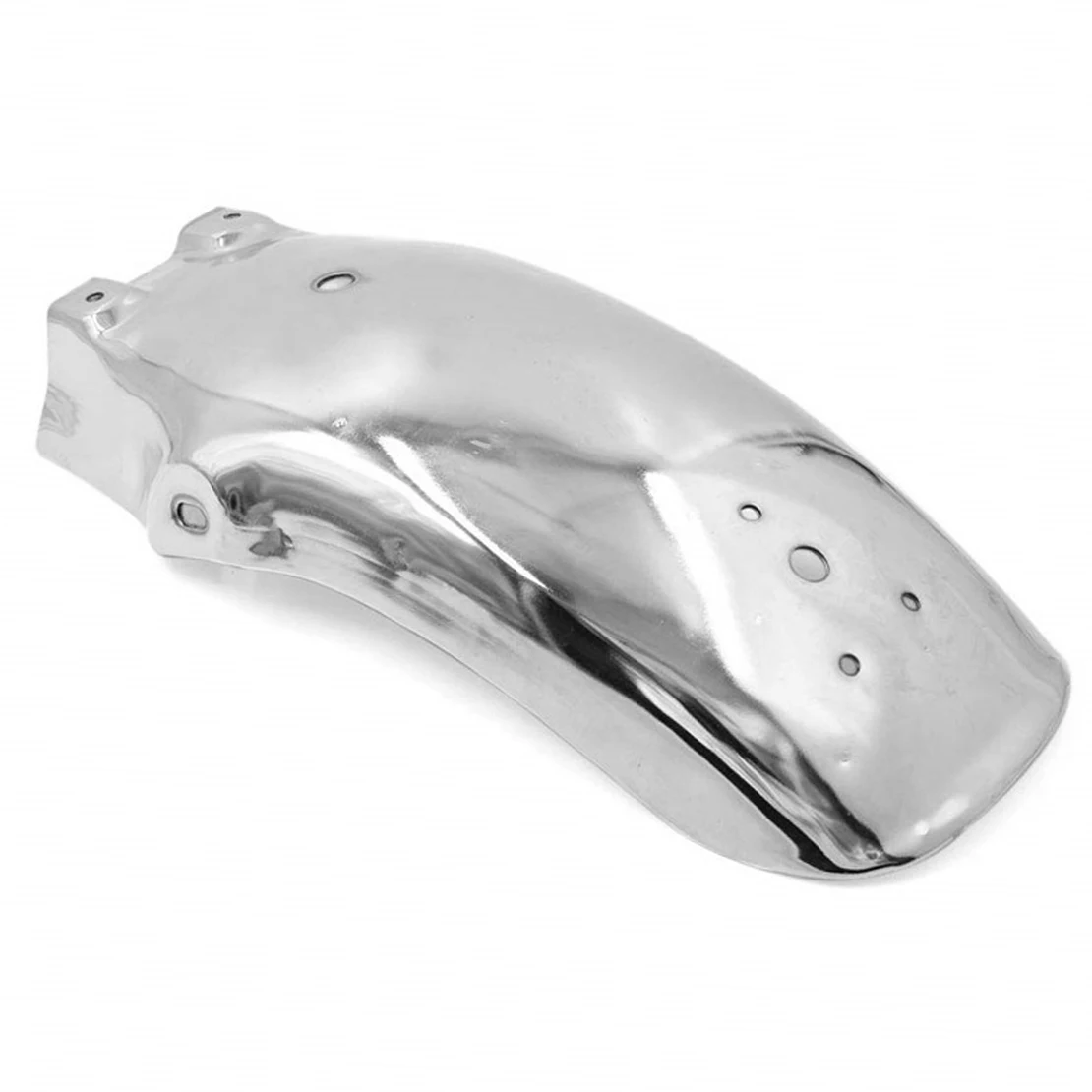 Universal Motorcycle Rear Fender Mudguard Splash Guard Wheel Cover Longer Extended Chrome Silver High Quality