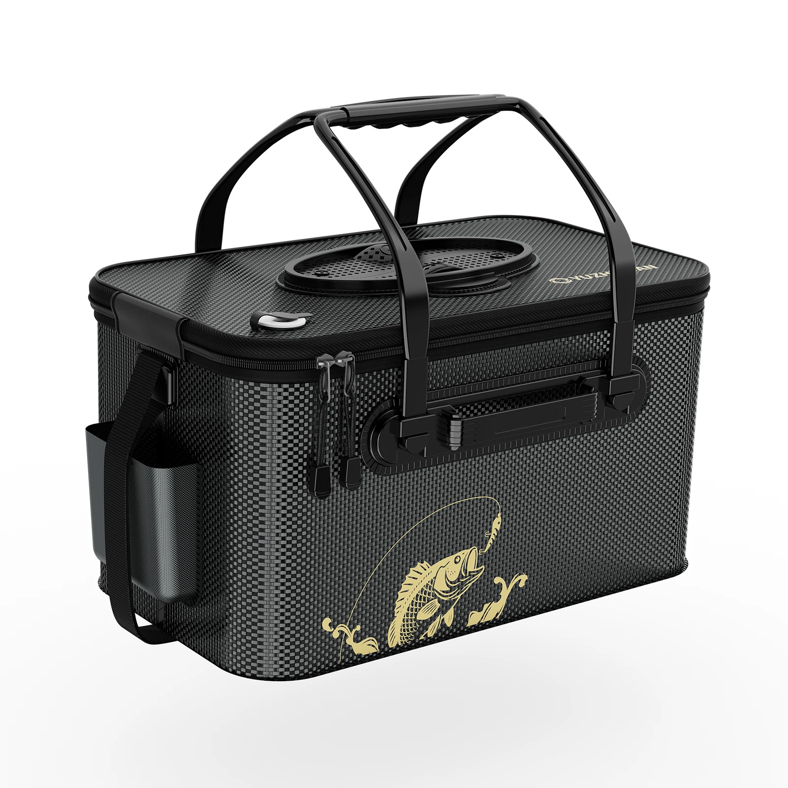 دلاء صيد السمك، دلاء الطعم، أدوات الصيد، شفافة، مادة EVA، قابلة للطي، حاويات للأسماك والماء، سعة كبيرة