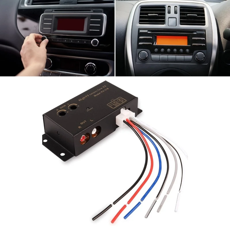 2 Channel Car Audios Converter with Delay Function Convert Car Stereo Radio Output High To Low Frequency Converter