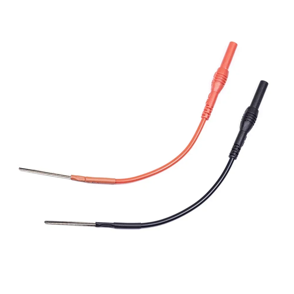 2PCS Multimeter Hook Clip Test Cable Insulated Quick Test Connection Wires 4mm Socket For Oscilloscopes