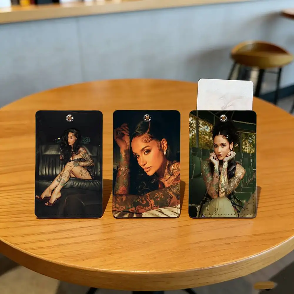 

Singer K-Kehlani F-Folded Card Holder Matte Texture PC Storage Show Star Idol Commodity Suitable for Fans