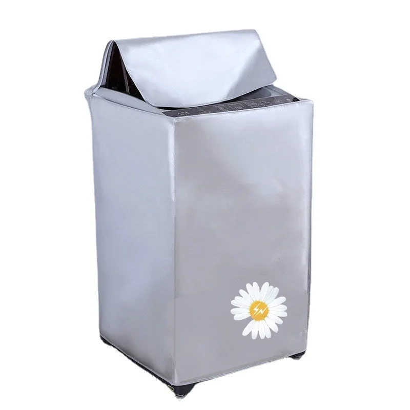 Waterproof Washing Machine Cover Thickened Sunscreen Dustproof Cover Household Automatic Wave Drum Washing Machine Cover