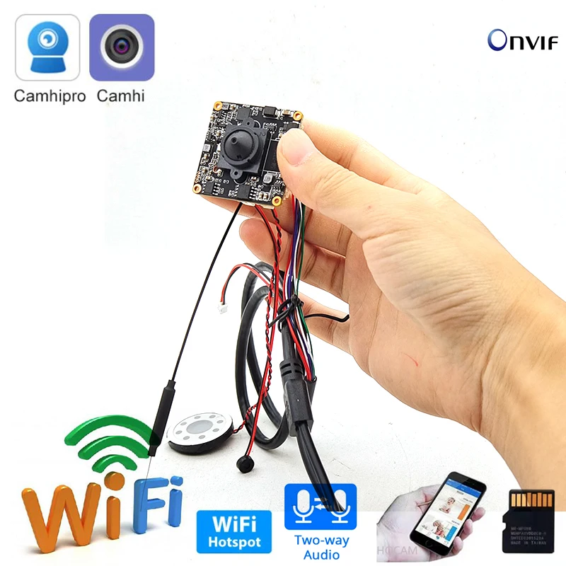 

H.265 H.264 2MP 1080P Wifi Wireless IP Camera Module 5MP Human detection Wifi Network Camera Board Two way Audio TF Card RTSP