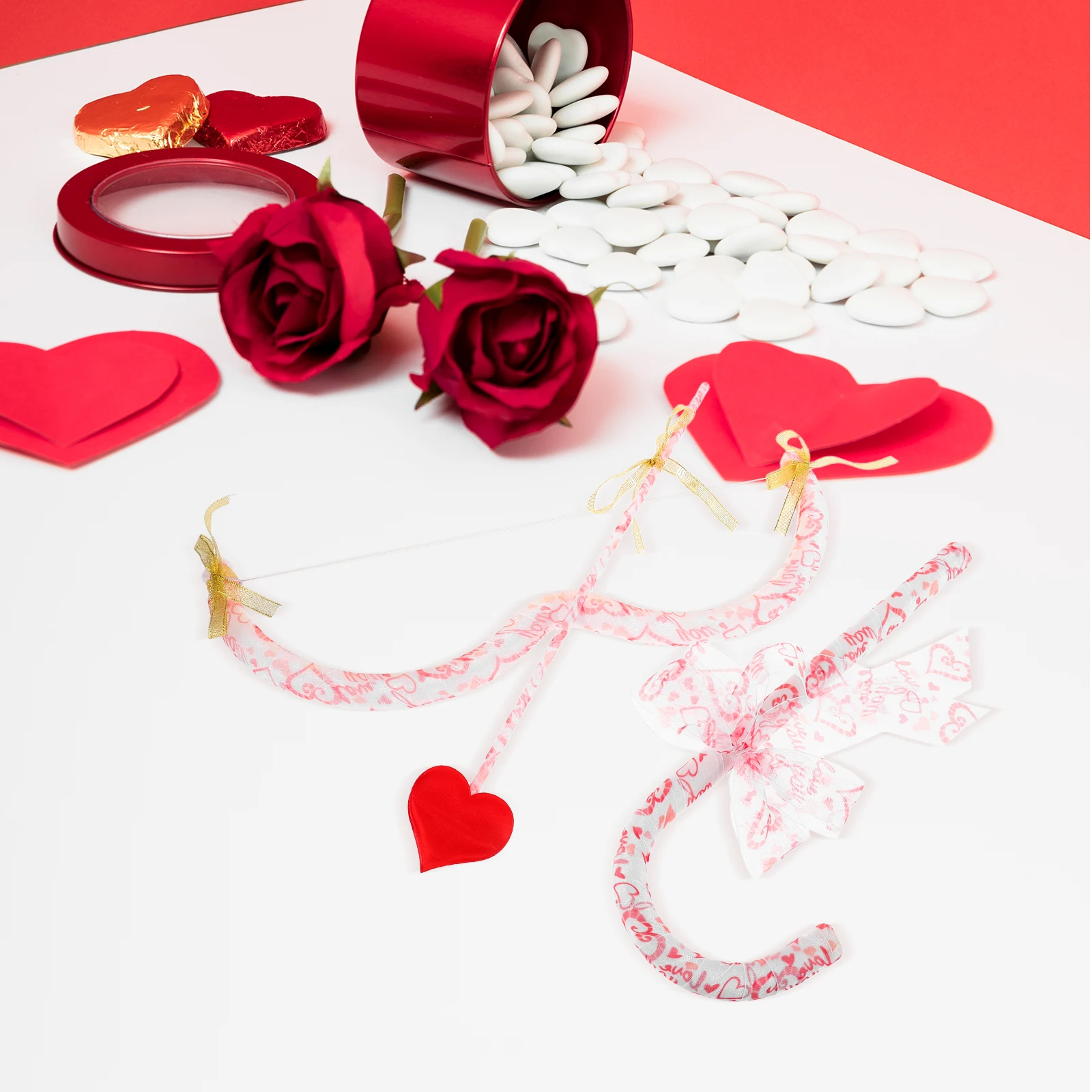 

1Set Cupid Bow and Cane Cosplay Prop Halloween Valentine Costume Accessories Women Kids Outfit Halloween Cupid Prop