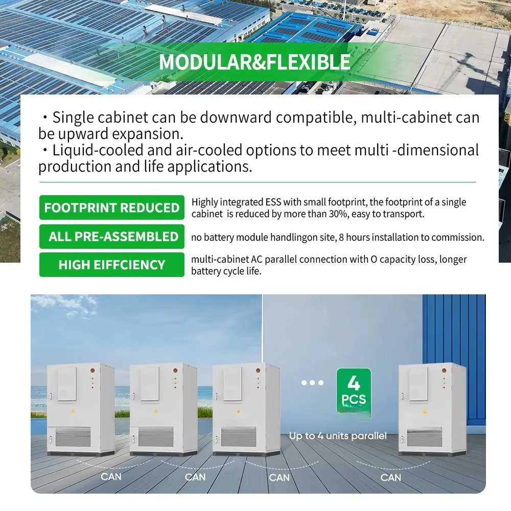 Sunpal todo en un gabinete de almacenamiento de energía 50Kw 100kWh batería de litio solar industrial BESS gabinete al aire libre