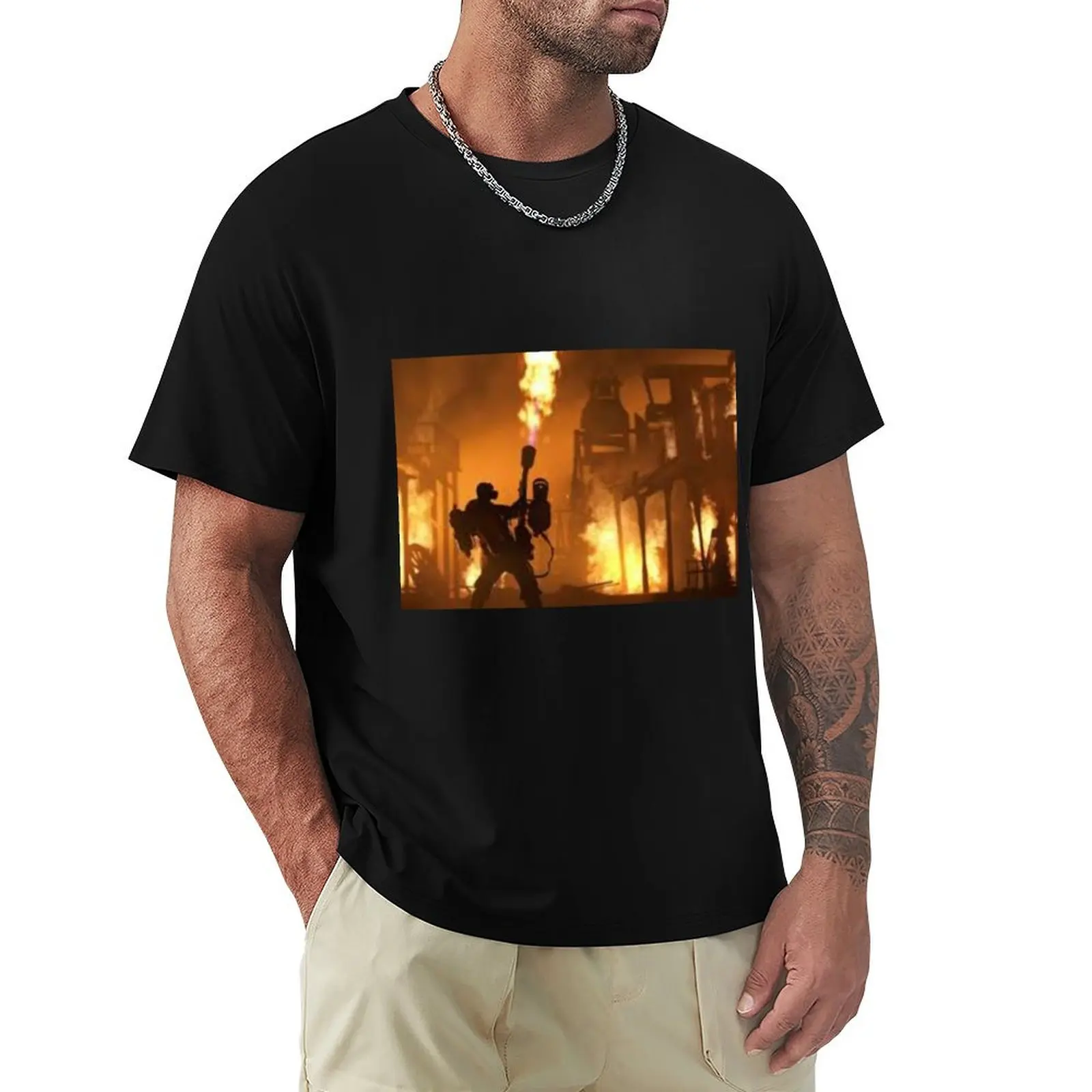 Team Fortress 2 Pyro Starting A Fire T-Shirt t shirt for man T-Shirt